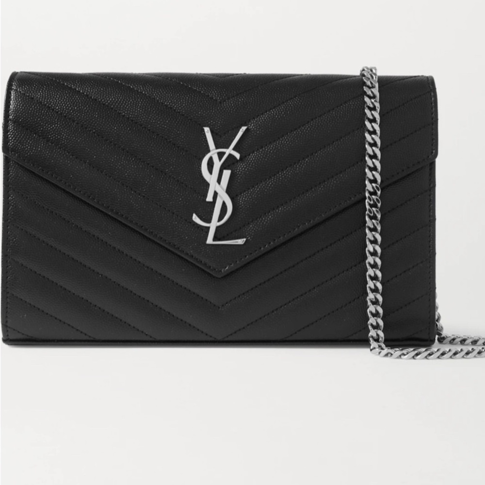 Ysl wallet chain , purse black like new